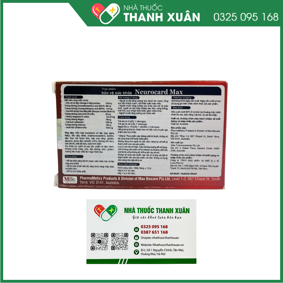 Neurocard Max hỗ trợ cải thiện trí não, tăng sức khỏe tim mạch